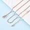 Brass Oval Link Chain Necklaces for Women, With 304 Stainless Steel Lobster Clasp, Rack Plating, Lead Free & Cadmium Free, Long-Lasting Plated, Rose Gold, 17.72 inch(45cm)