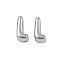304 Stainless Steel Charms, Letter, Letter L, 7.5x3.5x3.5mm, Hole: 1.8mm