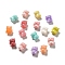 Opaque Resin Beads, Bear, Mixed Color, 13x11.5x10mm, Hole: 1.6mm