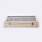 Wooden Bracelet Presentation Boxes, with Glass, 12 Grids Bracelet/Bangle Display Boxes with Transparent Lid, Rectangle, Antique White, 35x24x5.5cm