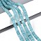 Dyed Natural White Jade Beads Strands, Rondelle, Sky Blue, 6x2~3mm, Hole: 0.9mm, about 193~203pcs/strand, 15.16~15.94''(38.5~40.5cm)
