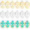 DICOSMETIC 18pcs 3 Colors 1.2mm Hole Sugar Skull Charms 201 Stainless Steel Mexico Holiday Day of the Dead Pendants Metal Skeleton Charms for Jewelry Making