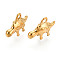 304 Stainless Steel Charms, Dinosaur Charm, Ion Plating(IP), Real 14K Gold Plated, 11x15x5mm, Hole: 1.2~1.8mm