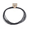 Waxed Cotton Cord Necklace Making, with 304 Stainless Steel Clasps, Gunmetal, Black, 18.3 inch(46.5cm), 1.5mm