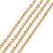 Ion Plating(IP) 304 Stainless Steel Cable Chains, with Spool, Soldered, Textured, Golden, 2x1.8x0.3mm, about 32.8 Feet(10m)/roll