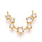 Brass Micro Pave Cubic Zirconia Pendants, Twelve Constellations Charms, Long-Lasting Plated, Nickel Free, Real 18K Gold Plated, Sagittarius, 16x20x3mm, Hole: 1.2mm