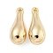 CCB Plastic Pendants, Teardrop Charms, Golden, 25x9.5x10mm, Hole: 1.5mm
