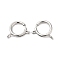 Non-Tarnish 304 Stainless Steel Spring Ring Clasps, Ring, Stainless Steel Color, 17x19x5mm, Hole: 3mm