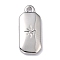 Brass Micro Pave Cubic Zirconia Charms, Long-Lasting Plated, Octagon with Star, Clear, 14x6x1.5mm, Hole: 1.2mm