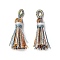 Polyester Tassel Pendants, Peru, 36~36.5x6~7mm, Hole: 3x5mm