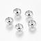 Environment Brass European Beads, Lager Hole Beads, Long-Lasting Plated, Rondelle, Platinum, 8x5.5mm, Hole: 4.5mm