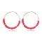 Bohemia Style Colorful Clay Beads Hoop Earrings, Ring