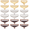 FINGERINSPIRE 24Pcs Claw Clasp Gold & Platinum & Red Copper Alloy Medal Strap Pendants 0.8x1.5x0.07 inch Award Ribbon Pendants Neck Ribbons Connector Flat Award Holder for Competitions Sports