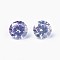 Cubic Zirconia Pointed Back Cabochons, Diamond, Faceted, Lilac, 5x3mm