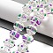 Glass with Enamel Beads Strands, Hand Drawn Beads, Round, Purple, 12mm, Hole: 1.5mm, about 30pcs/strand, 13.58''(34.5cm)