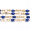 Ion Plating(IP) 304 Stainless Steel Link Chains, with Spool, with Enamel, Soldered, Medium Blue, 4~10x2x0.4~2mm, about 32.8 Feet(10m)/roll