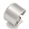 304 Stainless Steel Open Cuff Ring for Women, Stainless Steel Color, Inner diameter: Adjustable, 15mm