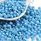 Baking Paint Glass Seed Beads, Bicone, Deep Sky Blue, 4.5x3.5mm, Hole: 1.4mm, about 120pcs/10g