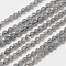 Natural Labradorite Round Bead Strands, Grade AA, 4mm, Hole: 1mm, about 90pcs/strand, 15.5 inch