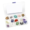 15 Styles Natural & Synthetic Gemstone Nuggets Collections, for Earth Science Teaching, with Transparent Box, Box: 173x98mm