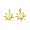 Brass Enamel Pendants, Sun, 20x17.5x2.5mm, Hole: 3.5mm