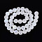 Frosted Transparent Glass Beads Strands, Round, Half Plated, AB Color Plated, Snow, 9.5~10mm, Hole: 1.2mm, about 39~41pcs/strand, 14.57~15.75''(37~40cm)