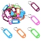 30Pcs 6 Colors Plastic Badge Holders with Iron Rings, Tag Card Holder, Oval, Mixed Color, 50.5x22x2.5mm, Hole: 7mm, 6pcs/color