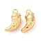 Brass Pendants, Cadmium Free & Nickel Free & Lead Free, Pepper Charms, Real 18K Gold Plated, 12x8x5mm, Hole: 1.4mm