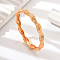 Real 18K Gold Plated Brass Bangles, Bamboo, Inner Diameter: 2-3/8 inch(6cm)