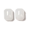 Glass Cabochons, Imitation Gemstone, Rectangle, White, 8x6x3.5mm