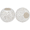 CREATCABIN 26Pcs/Box 925 Sterling Silver Textured Round Spacer Beads Metal Sparkle Starry Small Round Spacer Beads Earring Findings Crafts for DIY Necklace Earring Bracelet Jewelry Making 4x4mm