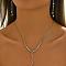Elegant Vintage Brass Tassel Dangle Earrings & Pendant Necklace Sets for Women, Platinum