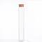 Mini High Borosilicate Glass Bottle Bead Containers, Wishing Bottle, with Cork Stopper, Column, Clear, 18x3cm, Capacity: 100ml(3.38fl. oz)