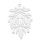 Non-Tarnish 201 Stainless Steel Pendants, Laser Cut, Leaf, Stainless Steel Color, 36x24.5x1mm, Hole: 1.6mm