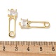 Латунные микропаве прозрачные подвески с фианитом KK-Q031-33G-3