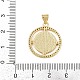 Латунные микро проложить кубического циркония подвески KK-P323-11G-G02-3