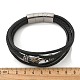 Плетеные браслеты из микрофибры и кожи BJEW-Q010-04A-5