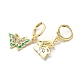 Серьги с подвесками из латуни EJEW-L268-035G-02-2