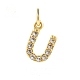 Подвески из латуни с фианитами и переходными кольцами FIND-PW0024-09U-1