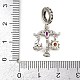 Европейские подвески из латуни с цветными стразами KK-P324-07P-3