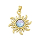 Латунные микро проложить кубического циркония подвески KK-V009-30G-04-2