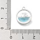 Стеклянные подвески из латуни с инкрустацией KK-Z061-06P-3