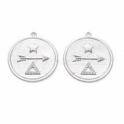 Латунные микропаве прозрачные подвески с фианитом KK-S356-693