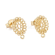 Серьги-гвоздики из экологически чистой латуни KK-H761-01G