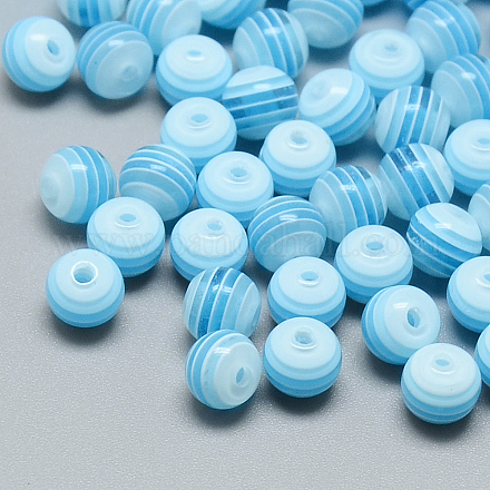 Прозрачная полоса смолы бусины RESI-S345-8mm-04-1