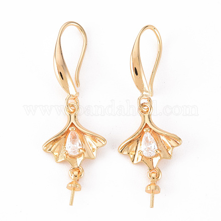 Латунные крючки для серьги из чистого циркония KK-T062-120G-NF-1