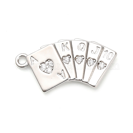Латунные микро проложить кубического циркония подвески KK-L229-067P-1