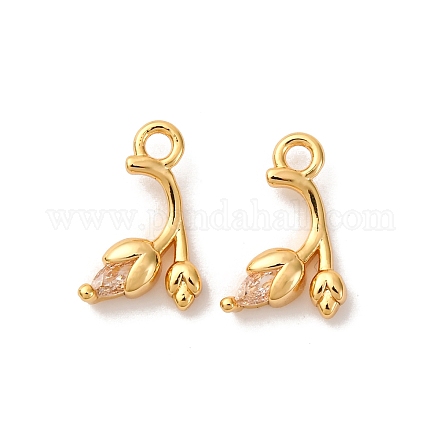 Латунные микро проложить кубического циркония подвески KK-K382-42G-1