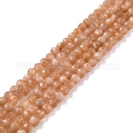 Натуральный Sunstone бисер пряди G-K315-B02-AA-1
