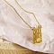 Stylish Stainless Steel Square Pendant Necklace for Women's Daily Wear